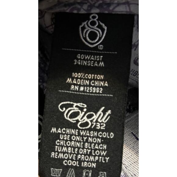 Eight 732 Jeans Vtg Afliction Design Embroidered Baggy Jesse Pinkman Black 40x34 - Picture 7 of 11